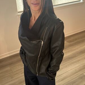 BlankNYC Black Faux Leather Moto Jacket – Asymmetrical Zip